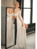 Sexy Ivory Glitter Lace High Slit Wedding Dress Sexy Ivory Glitter Lace High Slit Wedding Dress